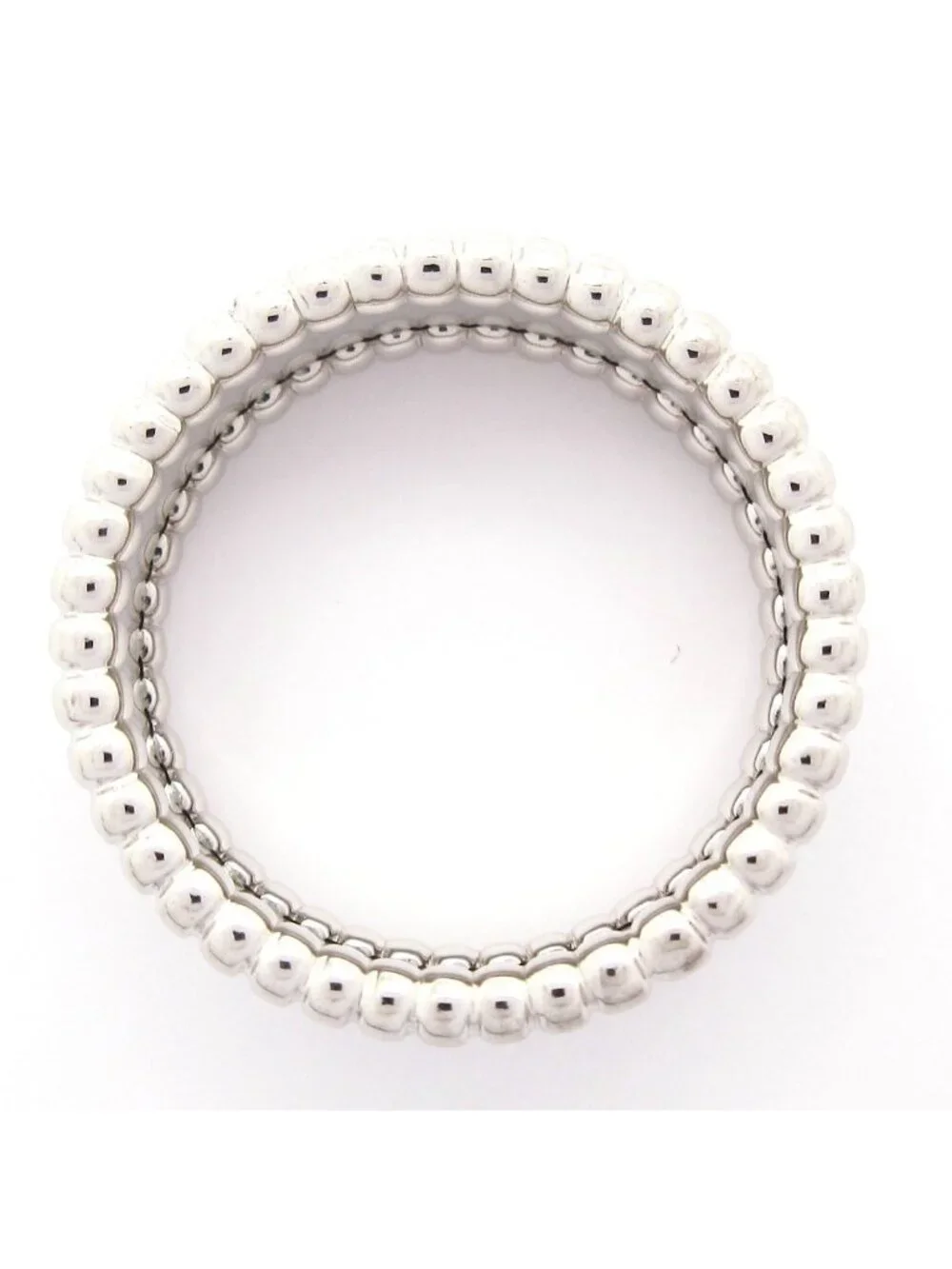 Van Cleef & Arpels Ring 56 Perlee Signature 18k White Gold